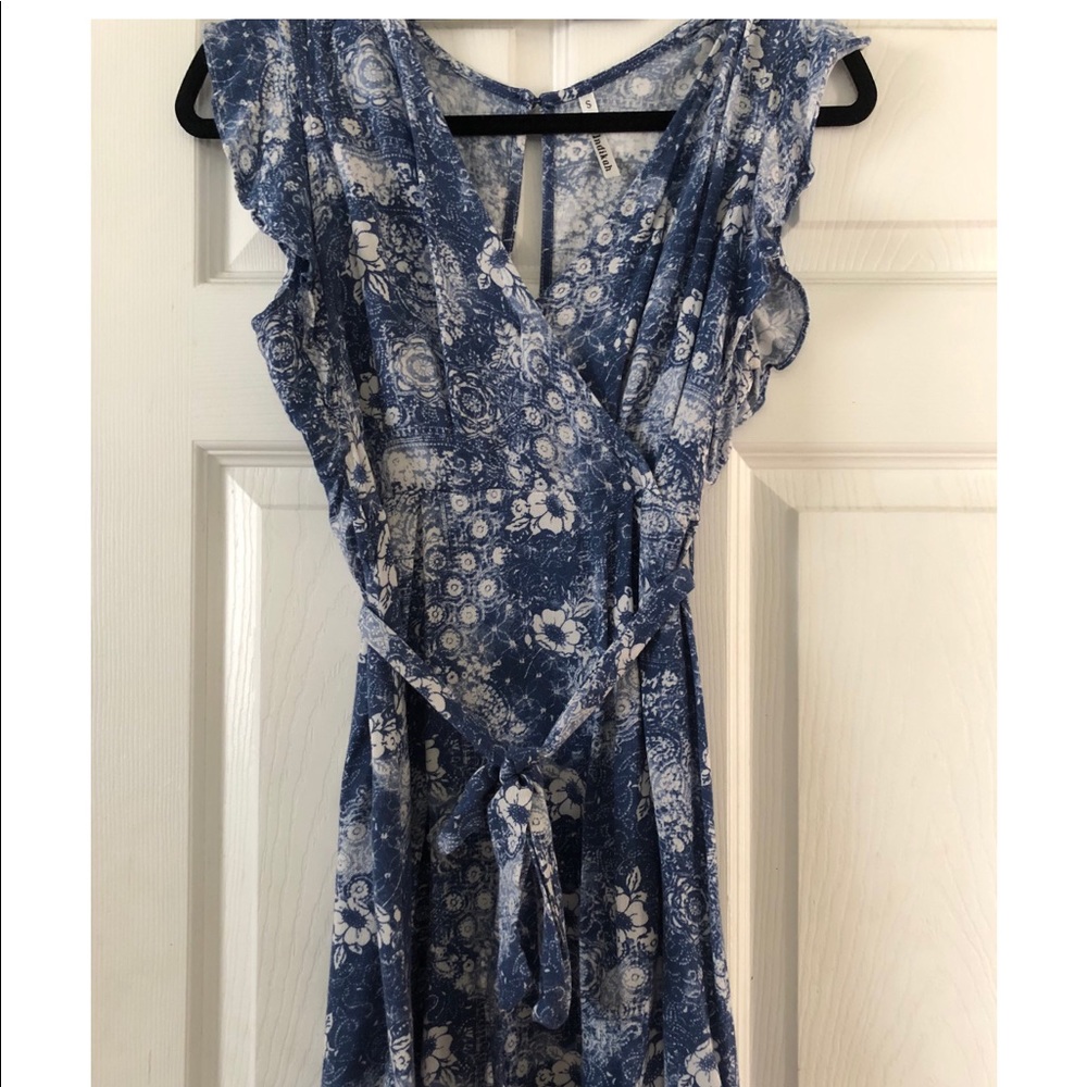 Blue floral dress